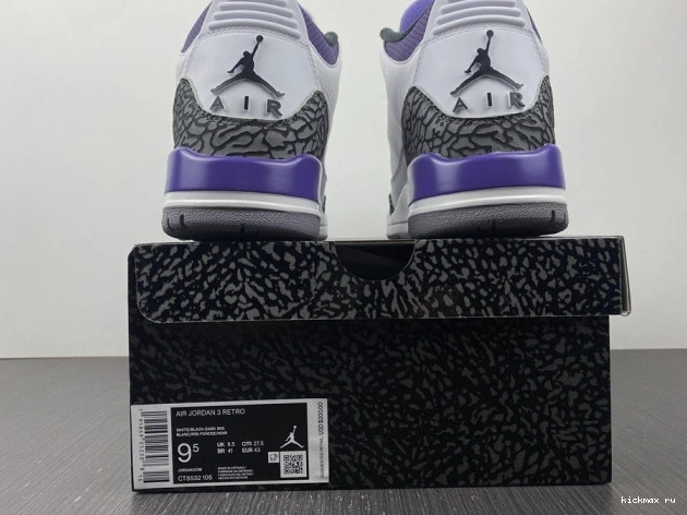 Rep MAX Jordan 'Dark Retro 3 CT8532-105 Iris' Air 0818